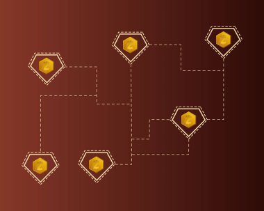 Blockchain akıllı para sanal ödeme arka plan stili