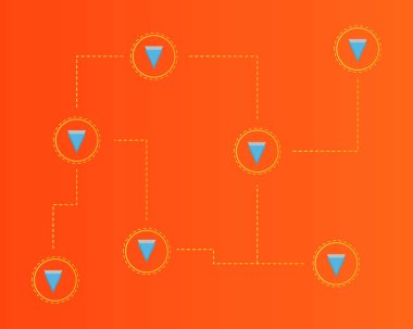 Blockchain eşiğinde ağ kavramı arka plan toplama