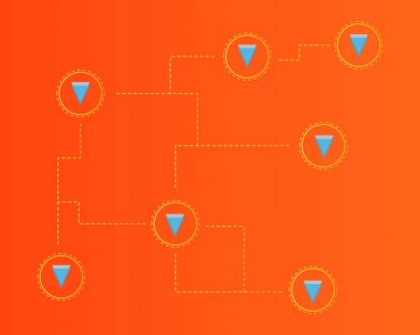 Blockchain eşiğinde ağ kavramı arka plan toplama