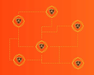 Cryptocurrency Nem blockchain virtual background