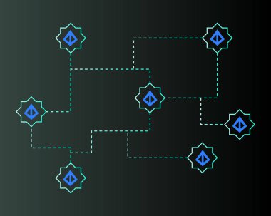 Loopring cryptocurrency stili koyu arka plan üzerinde