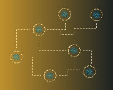 Qtum blockchain cryptocurreny ağ arka plan