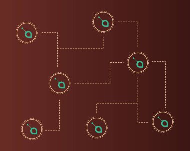 Siacoin blockchain cryptocurrency kahverengi zemin üzerine