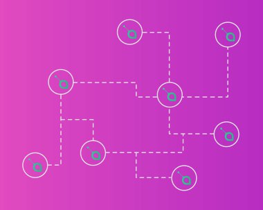 Kavram arka plan ağ Siacoin blockchain cryptocurrency