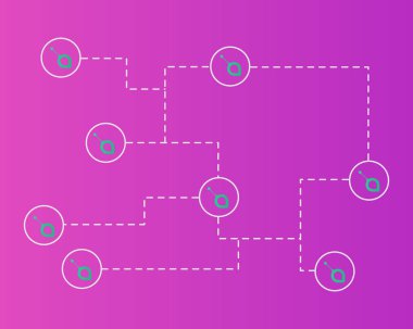 Kavram arka plan ağ Siacoin blockchain cryptocurrency