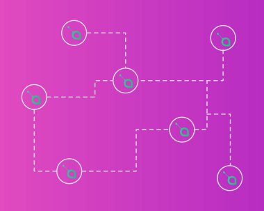 Kavram arka plan ağ Siacoin blockchain cryptocurrency