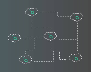 Siacoin blockchain cryptocurrency bulut arka plan ile