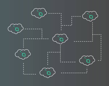 Siacoin blockchain cryptocurrency bulut arka plan ile
