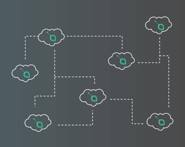 Siacoin blockchain cryptocurrency bulut arka plan ile