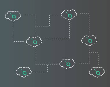 Siacoin blockchain cryptocurrency bulut arka plan ile