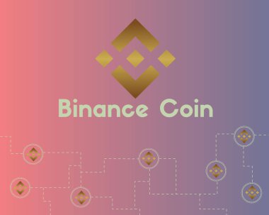 Binance para blockchain stili arka plan