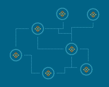 Binance para blockchain stili arka plan bağlı
