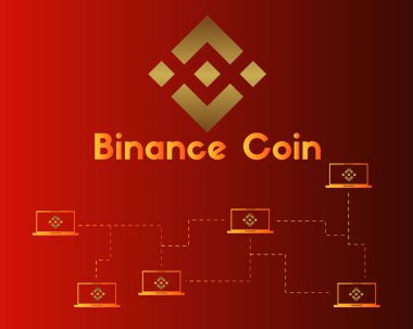 Binance para cryptocurrency stili arka plan