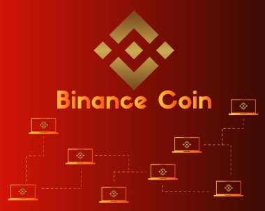 Binance para cryptocurrency stili arka plan