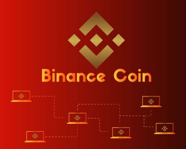 Binance para cryptocurrency stili arka plan