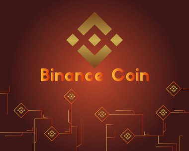Binance para stili koyu arka plan üzerinde