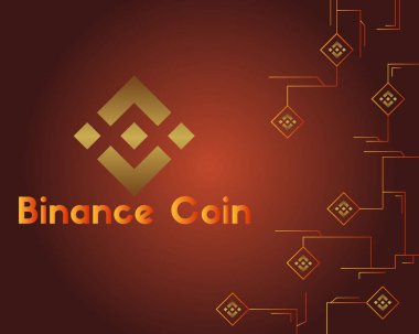 Binance para stili koyu arka plan üzerinde