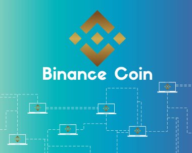 Binance para blockchain stili arka plan
