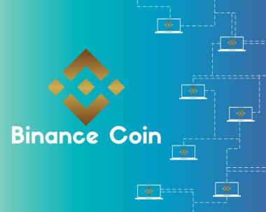 Binance para blockchain stili arka plan