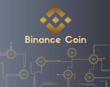 Binance para cryptocurrency devre stili arka plan