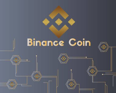 Binance para cryptocurrency devre stili arka plan