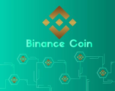 Binance para blockchain tarzı devre arka plan
