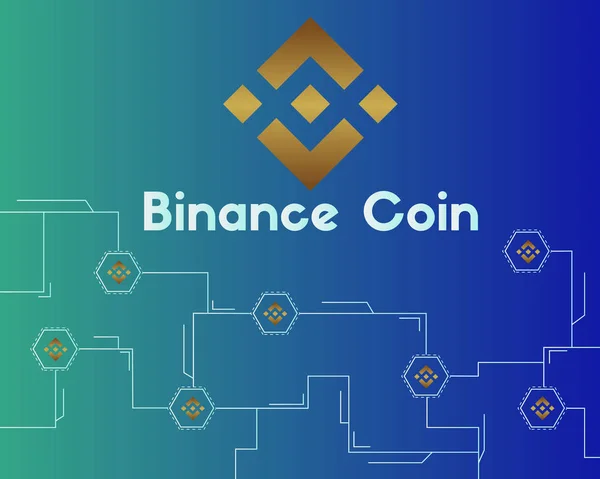 Binance coin circuit background — стоковый вектор