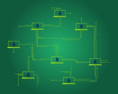 Cryptocurrency lisk teknoloji devre kavramı arka plan