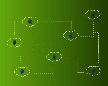 Cryptocurrency lisk teknoloji bulut arka plan ile