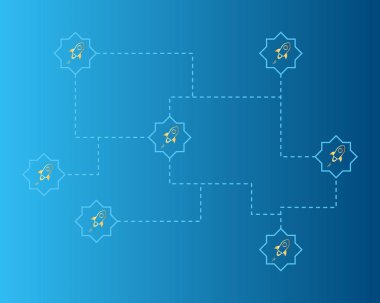 Blockchain yıldız cryptocurrency teknoloji stili arka plan