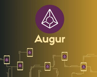 Blockchain augur cryptocurrency devre arka plan