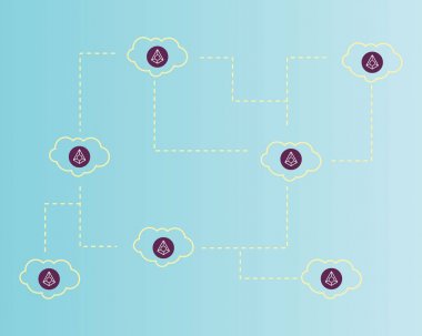 Blockchain augured bulut arka plan ile cryptocurrency