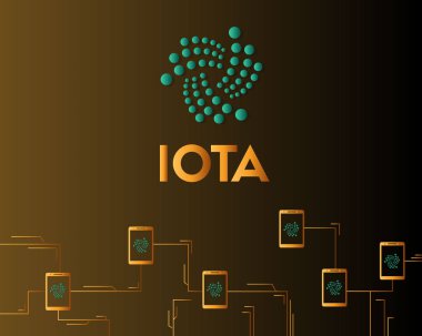 Arka plan stili Cryptocurrency Iota bağlı