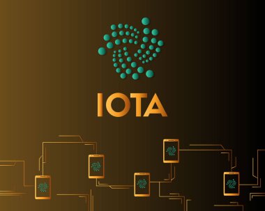 Arka plan stili Cryptocurrency Iota bağlı
