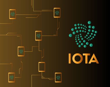 Arka plan stili Cryptocurrency Iota bağlı