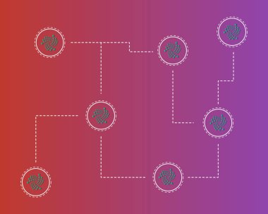 Cryptocurrency Iota dijital ödeme arka plan stili