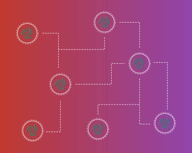 Cryptocurrency Iota dijital ödeme arka plan stili