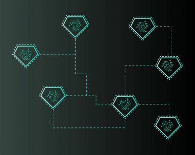 Cryptocurrency Iota teknoloji dünya arka plan stili