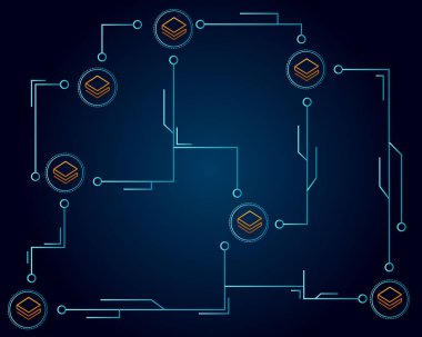Cryptocurrency stratis blockchain koyu arka plan üzerinde