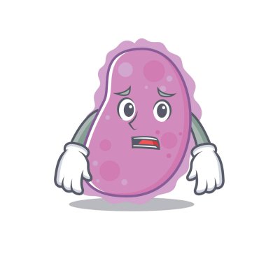 Korkarım bakteri maskot karikatür tarzı