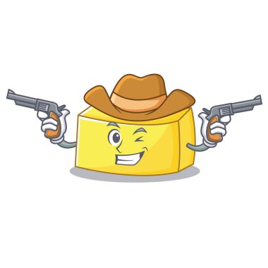Kovboy tereyağı karakter karikatür tarzı
