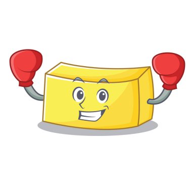 Boks tereyağı karakter karikatür tarzı