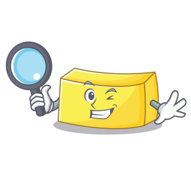 Dedektif tereyağı karakter karikatür tarzı