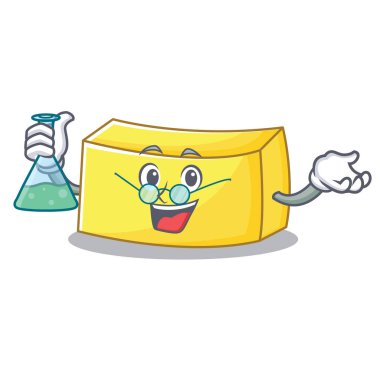 Profesör tereyağı karakter karikatür tarzı