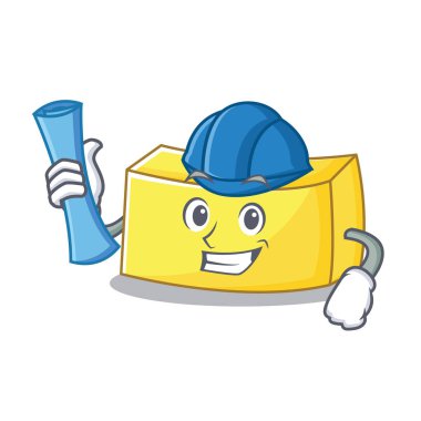 Mimar tereyağı karakter karikatür tarzı