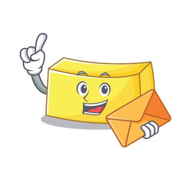 Zarf tereyağı karakter karikatür tarzı ile