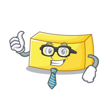 İşadamı tereyağı karakter karikatür tarzı