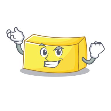 Başarılı tereyağı karakter karikatür tarzı