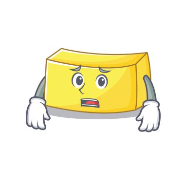 Korkarım tereyağı maskot karikatür tarzı