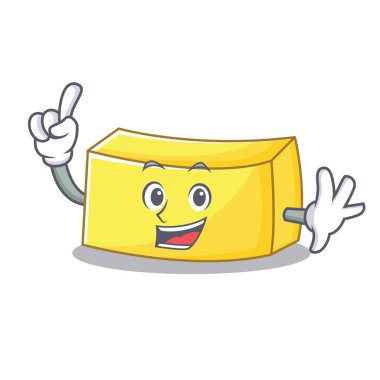 Parmak tereyağı maskot karikatür tarzı